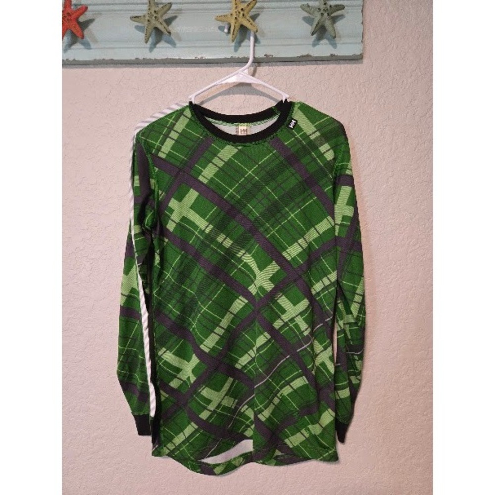 Helly Hansen Green Printed Long Sleeve Tee